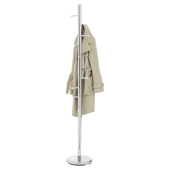 Hartford Metal Floorstanding Coat Stand With 8 Hooks In Chrome