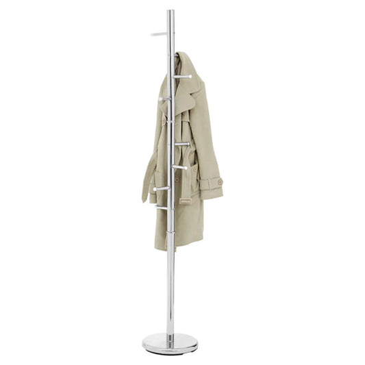Hartford Metal Floorstanding Coat Stand With 8 Hooks In Chrome