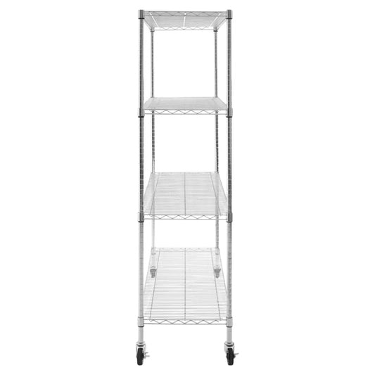 Frankfurt Carbon Steel 4 Tier Kitchen Shelving Unit In Chrome