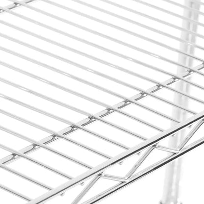 Frankfurt Carbon Steel 4 Tier Kitchen Shelving Unit In Chrome