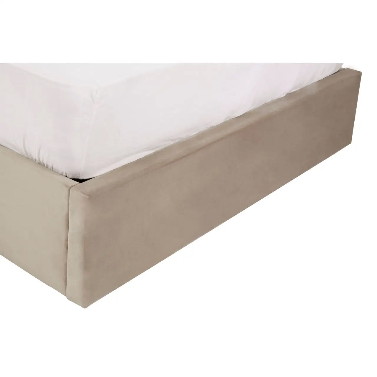 Hannah Ottoman Velvet Double Bed In Mink