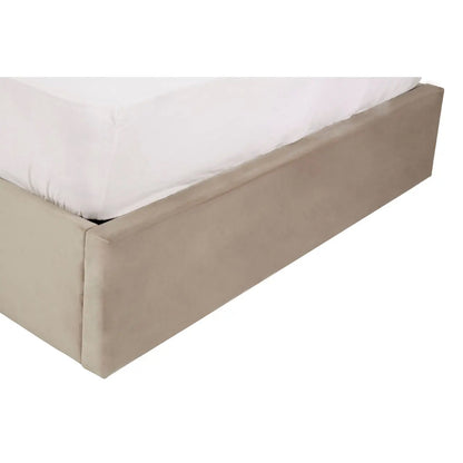 Hannah Ottoman Velvet Double Bed In Mink