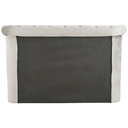 Edison Ottoman Brushed Velvet King Size Bed In Grey