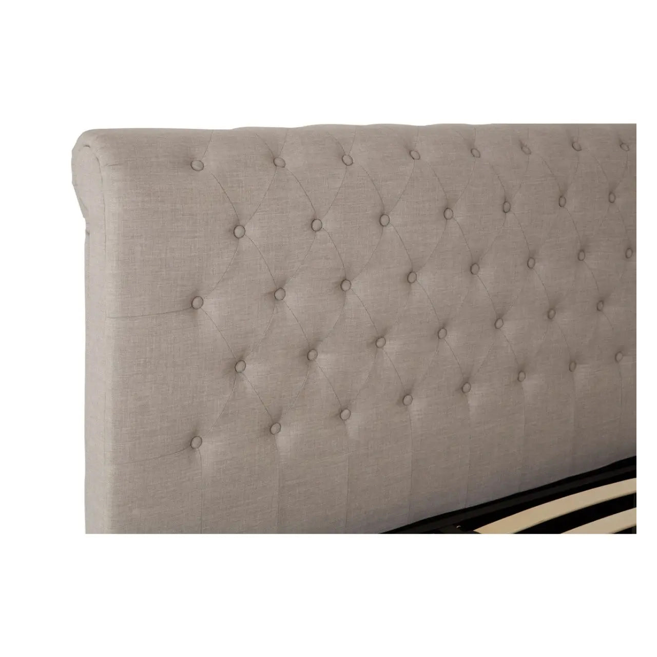 Orlando Ottoman Velvet King Size Bed In Light Grey