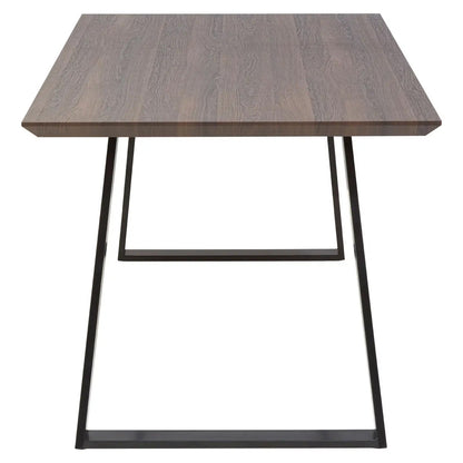 Westford Wooden Dining Table In Wood-Effect With 6 Grey Chairs