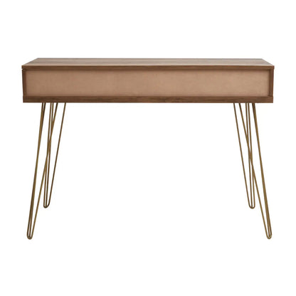 Flori Wooden Console Table With 2 Drawers In Brown