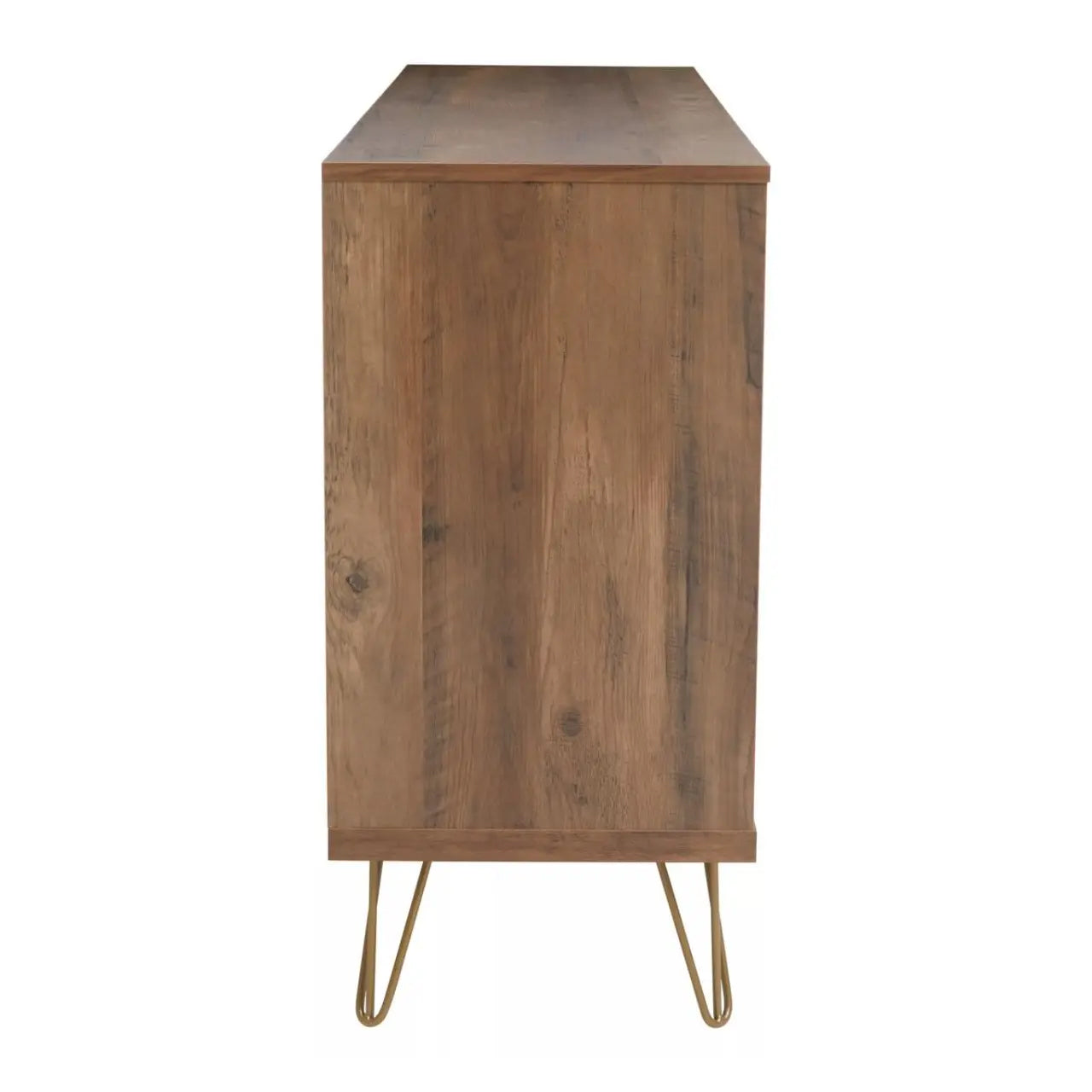 Flori Wooden Sideboard With 2 Doors And 3 Drawers In Brown