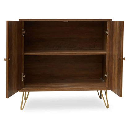 Flori Wooden Sideboard With 2 Doors In Brown
