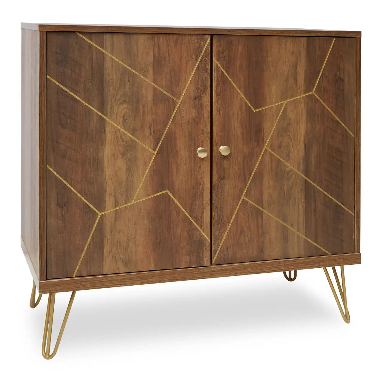 Flori Wooden Sideboard With 2 Doors In Brown