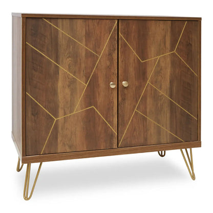 Flori Wooden Sideboard With 2 Doors In Brown