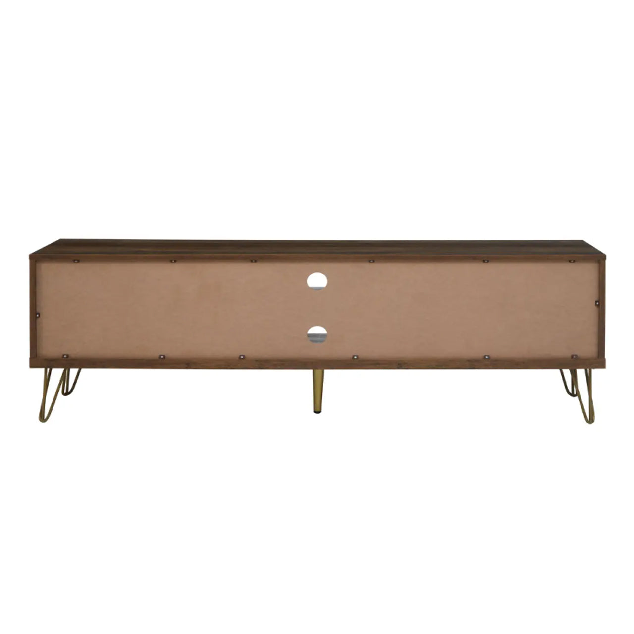 Flori Wooden TV Stand With 1 Door And 2 Drawers In Brown