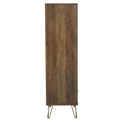 Flori Wooden Bookcase With 2 Shelves And 1 Drawer In Brown