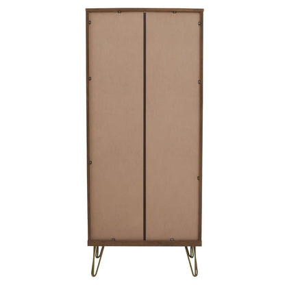 Flori Wooden Bookcase With 2 Shelves And 1 Drawer In Brown