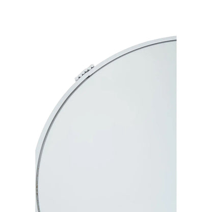 Jolie Round Mirrored Top Side Table With Silver Metal Frame