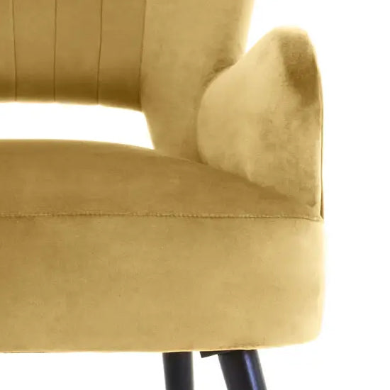 Loretta Velvet Cut Out Back Bedroom Chair In Pistachio