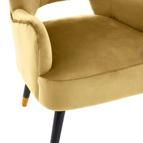 Loretta Velvet Cut Out Back Bedroom Chair In Pistachio