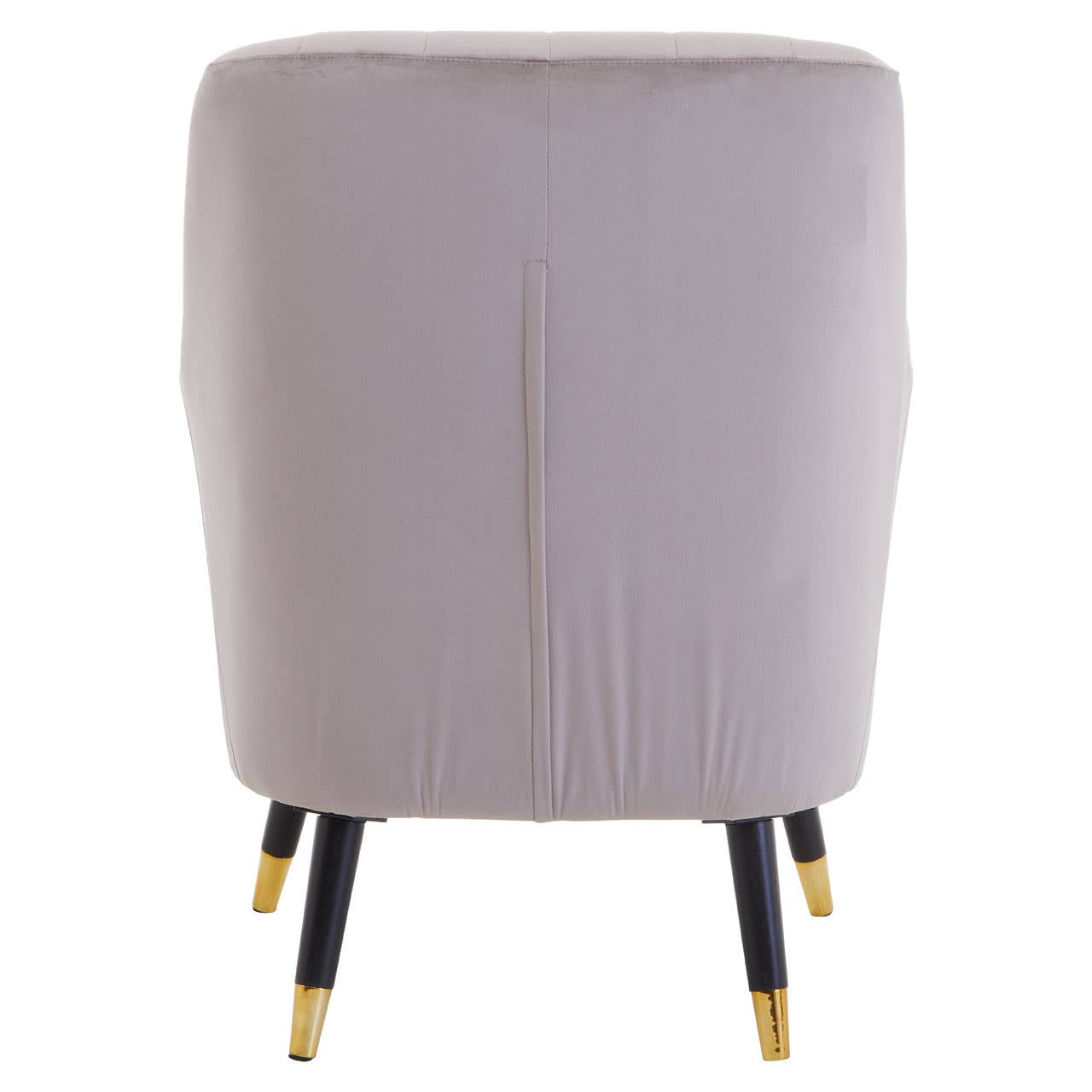Loretta Velvet Scalloped Armchair In Mink