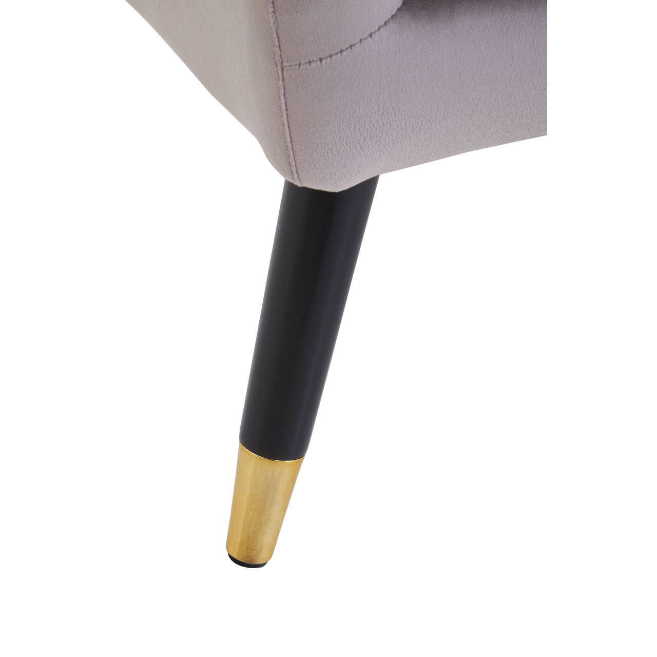 Loretta Velvet Scalloped Armchair In Mink