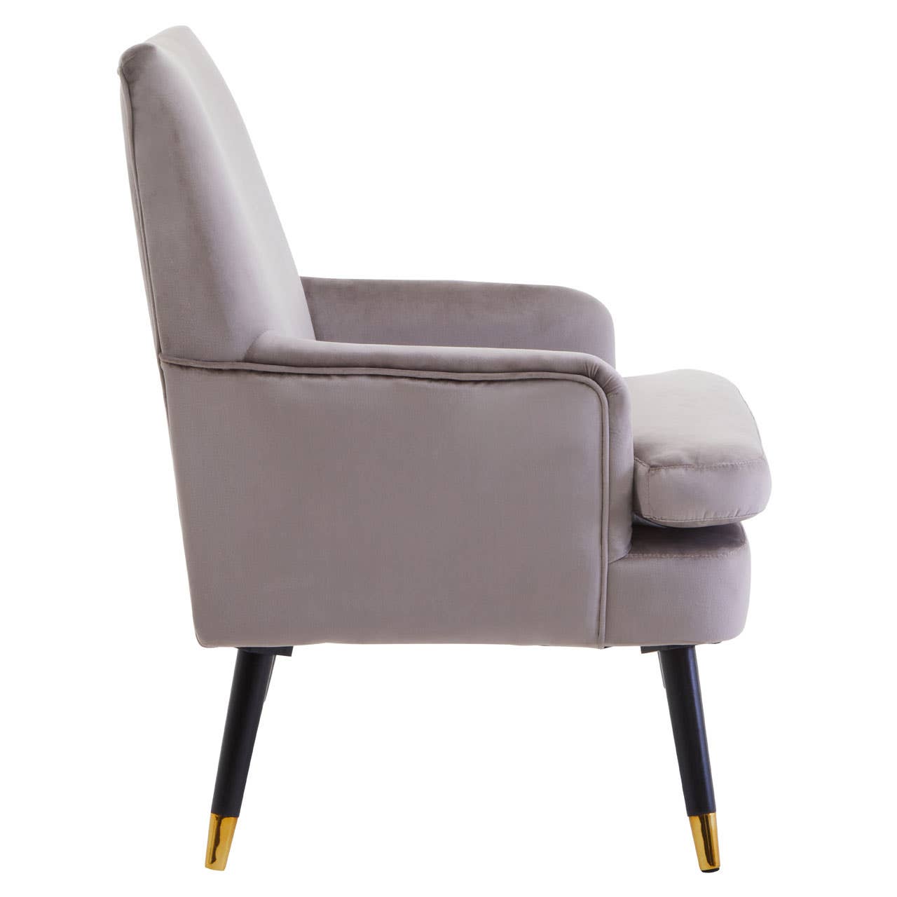 Loretta Velvet Armchair In Mink