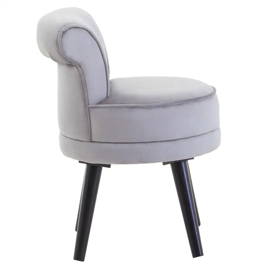 Loretta Velvet Kids Bedroom Chair In Grey