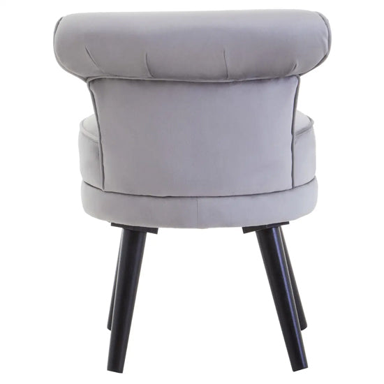 Loretta Velvet Kids Bedroom Chair In Grey