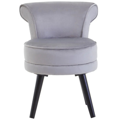 Loretta Velvet Kids Bedroom Chair In Grey