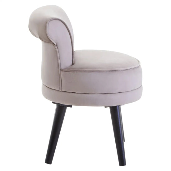 Loretta Velvet Kids Bedroom Chair In Mink