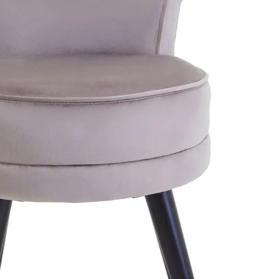 Loretta Velvet Kids Bedroom Chair In Mink
