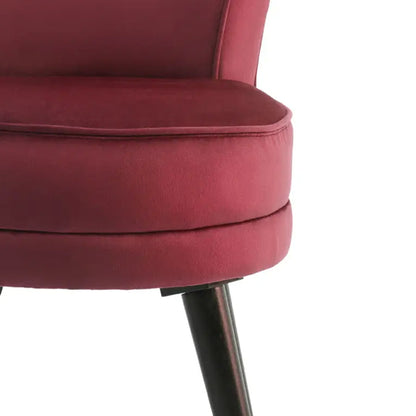 Loretta Velvet Kids Bedroom Chair In Wine