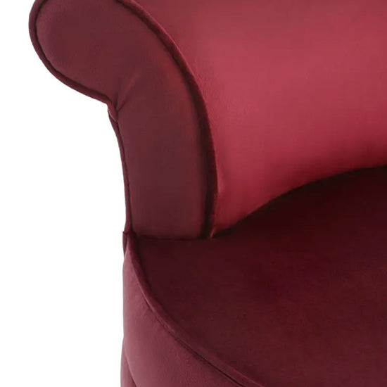 Loretta Velvet Kids Bedroom Chair In Wine
