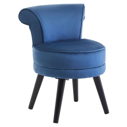 Loretta Velvet Kids Bedroom Chair In Midnight Blue