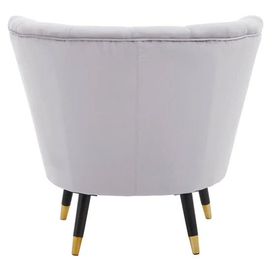 Loretta Velvet Bedroom Chair In Grey