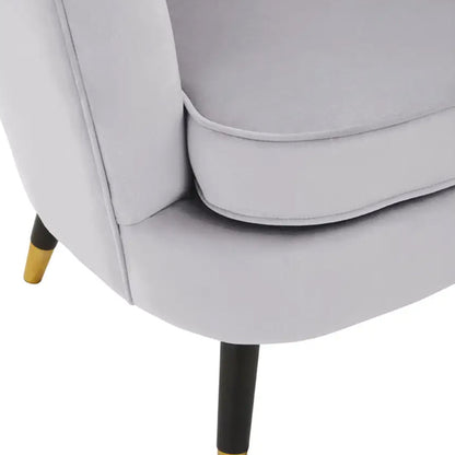 Loretta Velvet Bedroom Chair In Grey