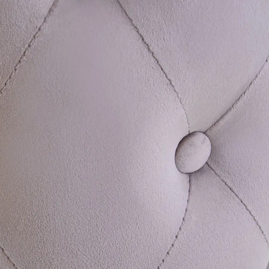Loretta Velvet Button Tufted Stool In Mink