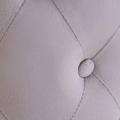 Loretta Velvet Button Tufted Stool In Mink