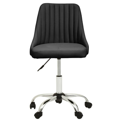 Brent Ribbed Back Faux Leather Home And Office Chair In Black