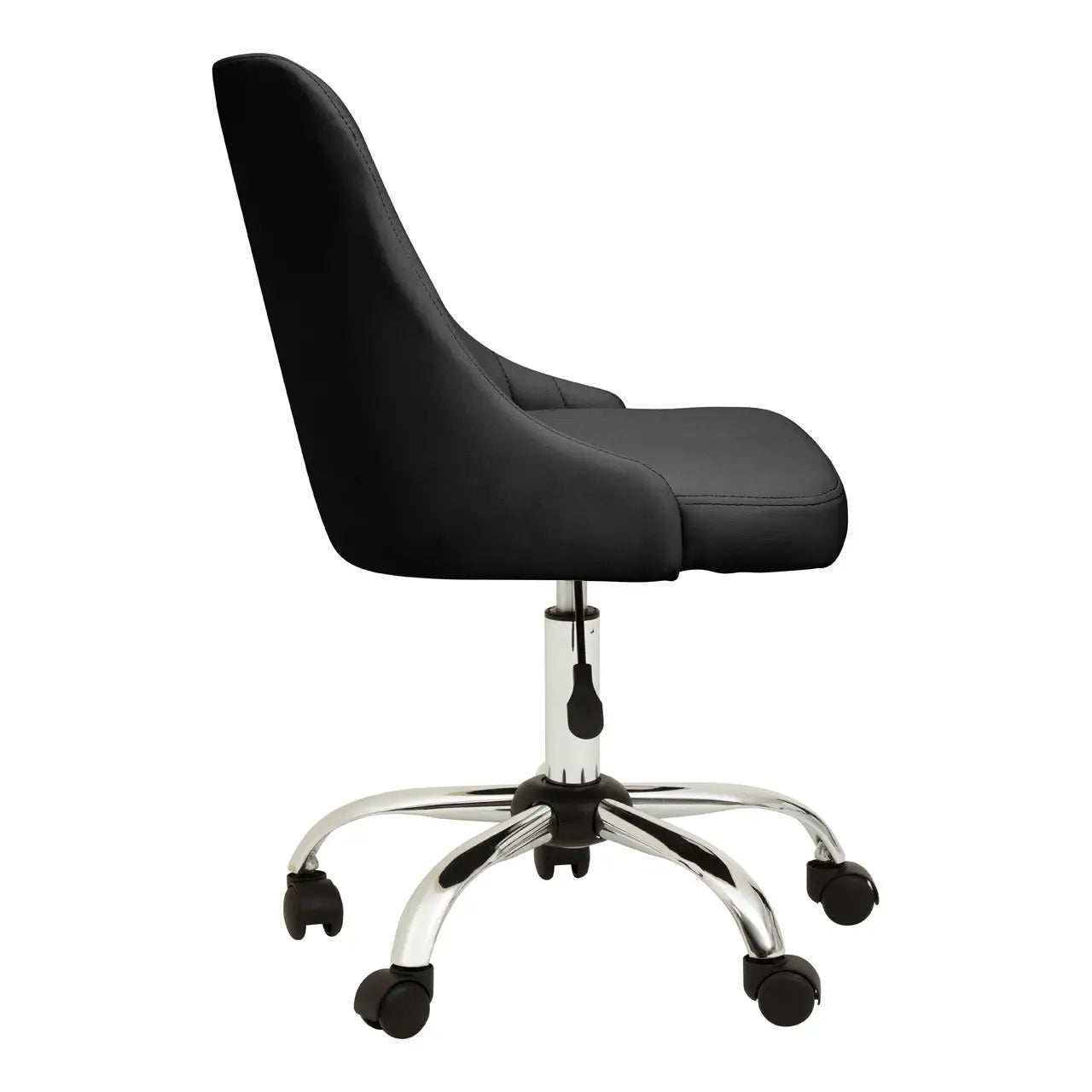 Brent Ribbed Back Faux Leather Home And Office Chair In Black