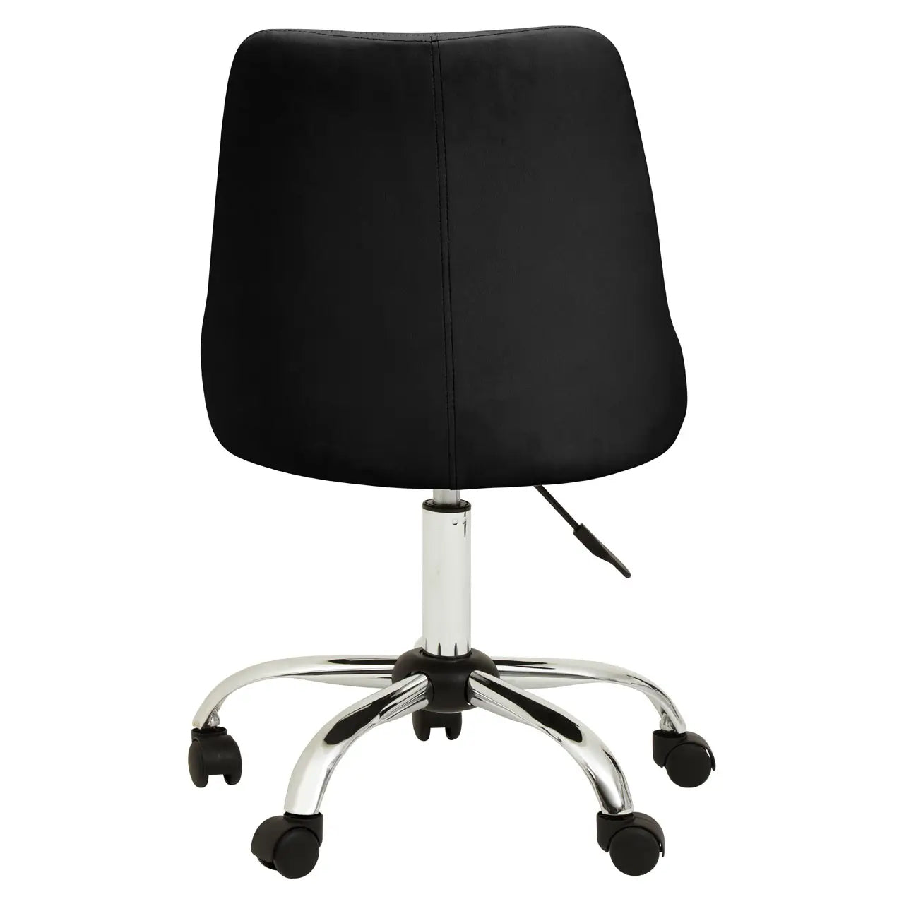 Brent Ribbed Back Faux Leather Home And Office Chair In Black