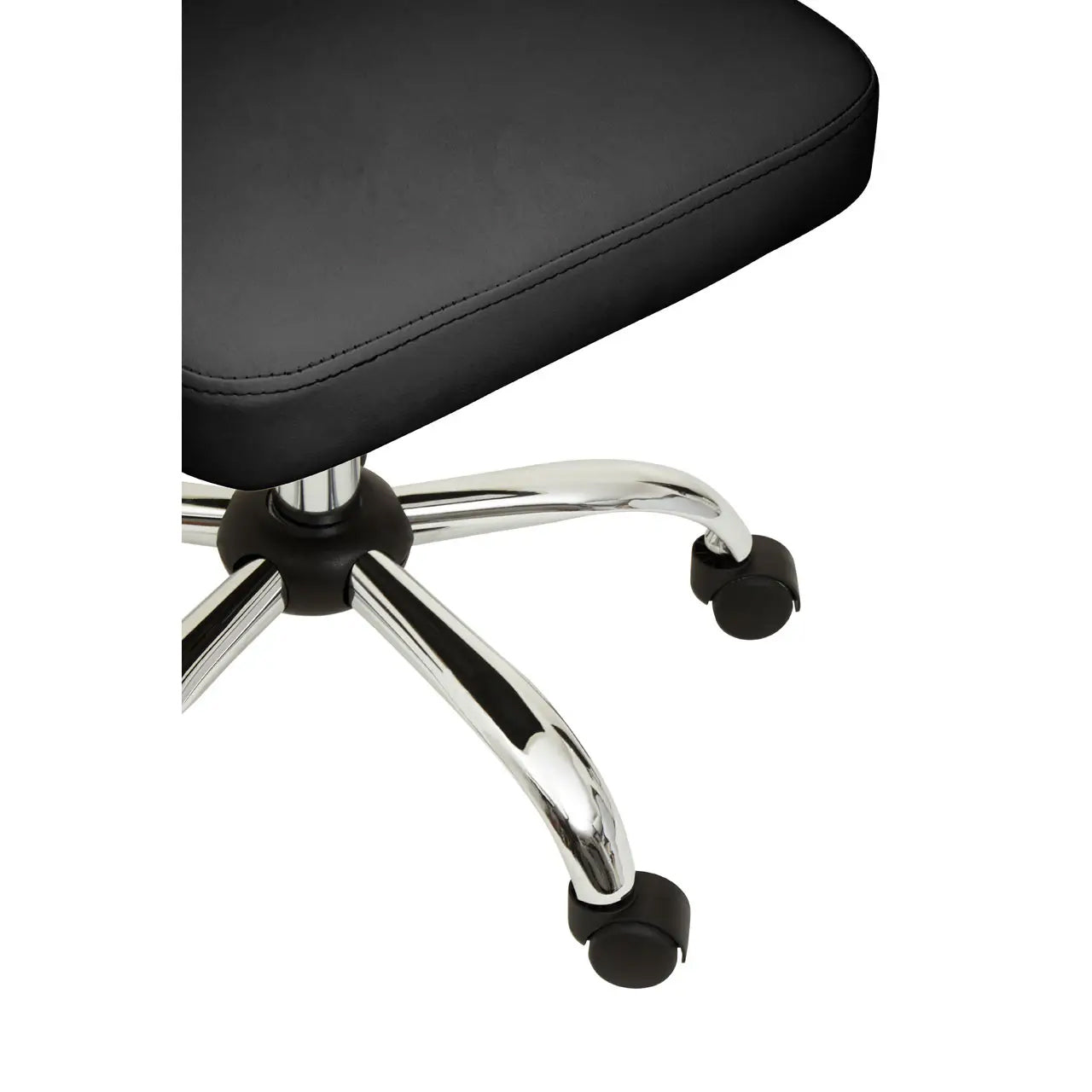 Brent Ribbed Back Faux Leather Home And Office Chair In Black