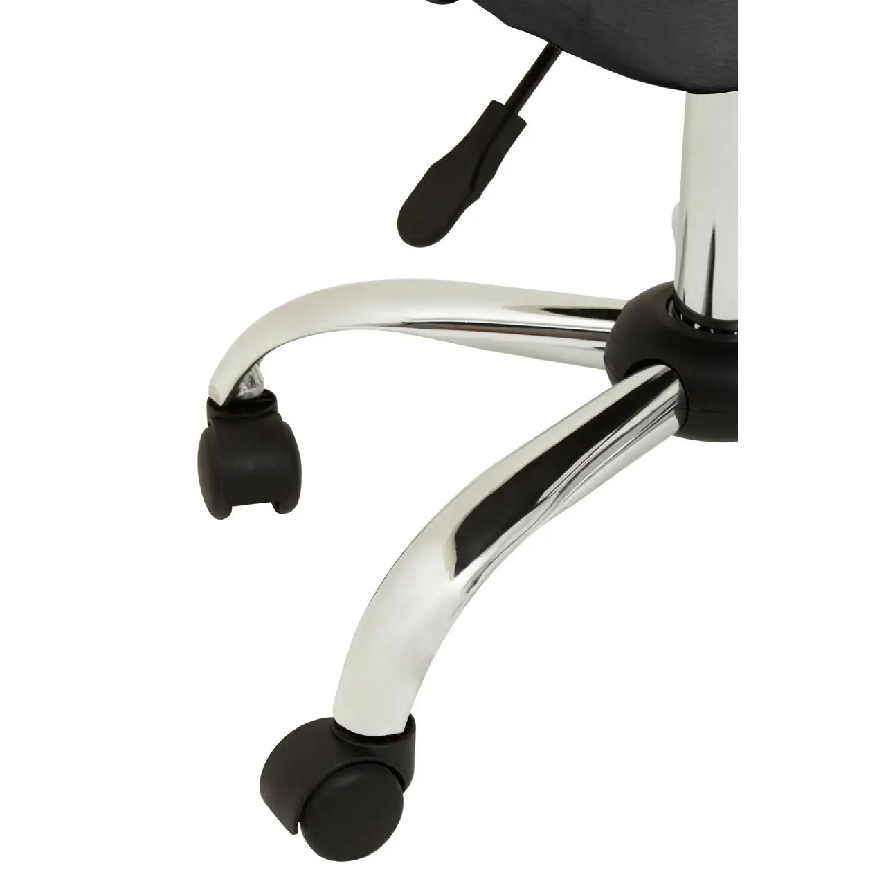Brent Faux Leather Home And Office Chair In Grey With Chrome Base