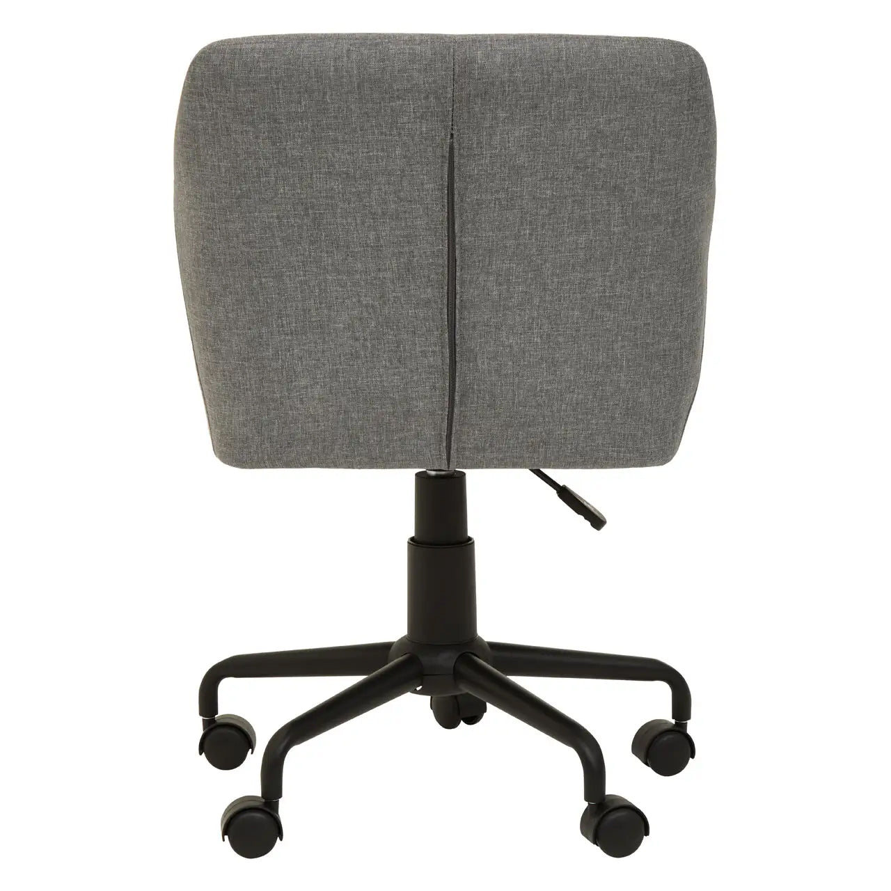 Brent Tufted Fabric Home And Office Chair In Grey With Black Base