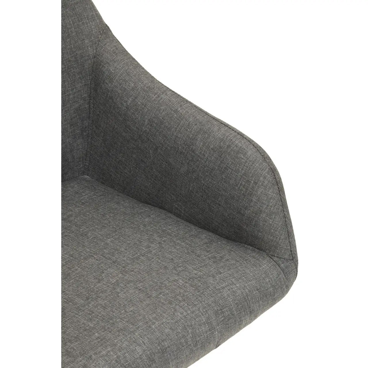 Brent Tufted Fabric Home And Office Chair In Grey With Black Base