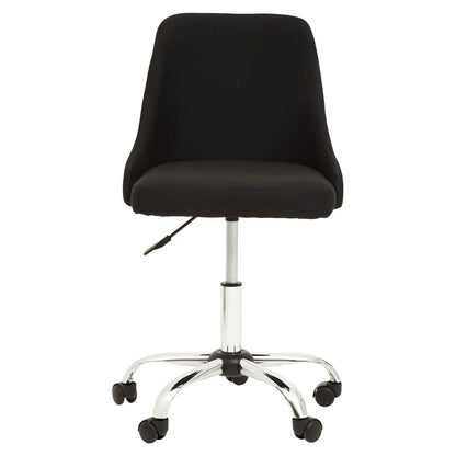 Brent Fabric Home And Office Chair In Black And Chrome