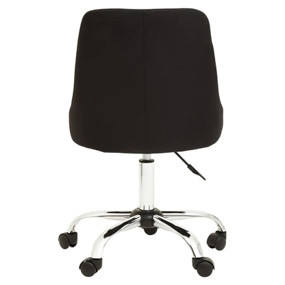 Brent Fabric Home And Office Chair In Black And Chrome