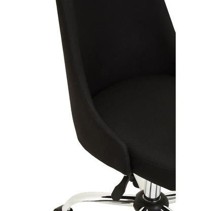 Brent Fabric Home And Office Chair In Black And Chrome