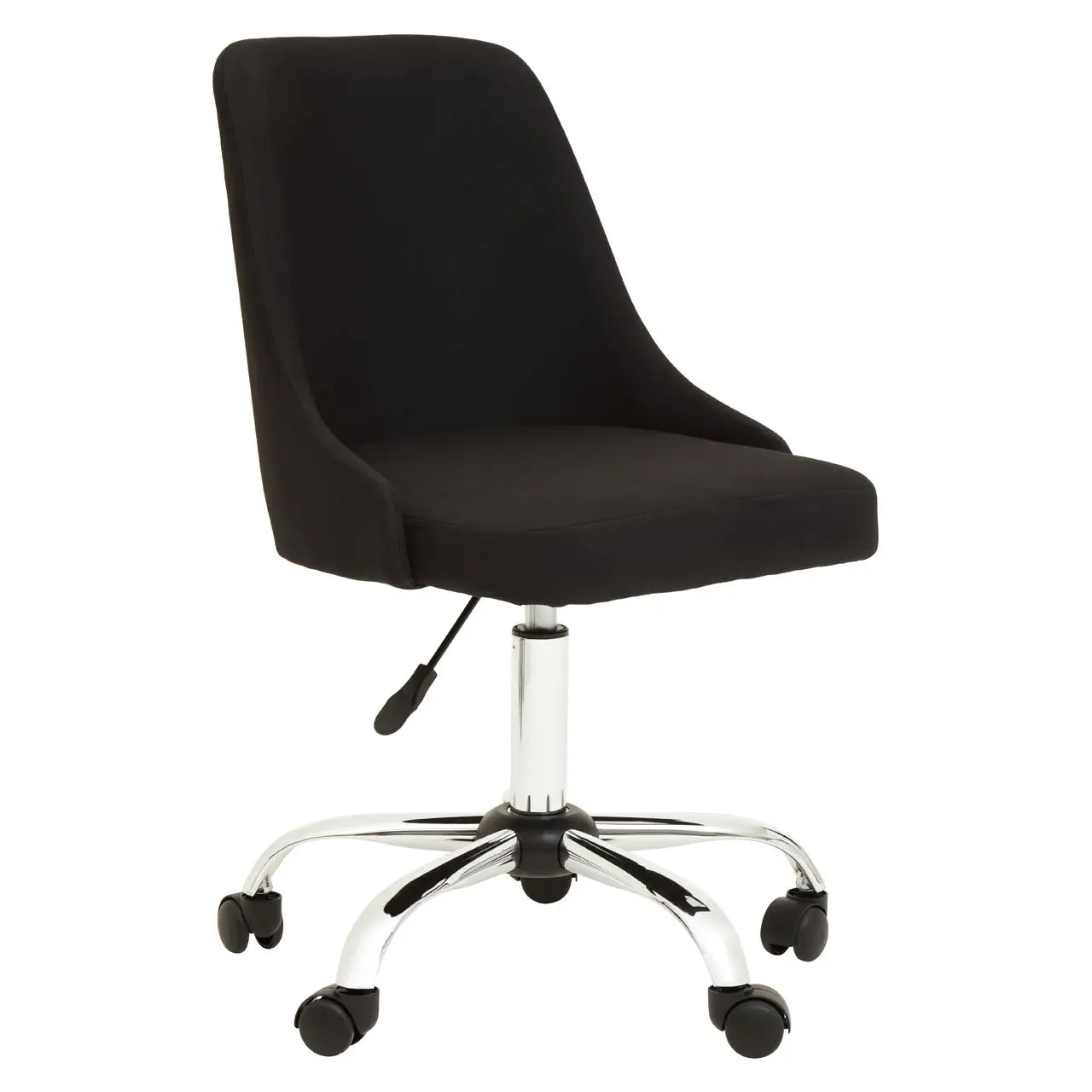 Brent Fabric Home And Office Chair In Black And Chrome