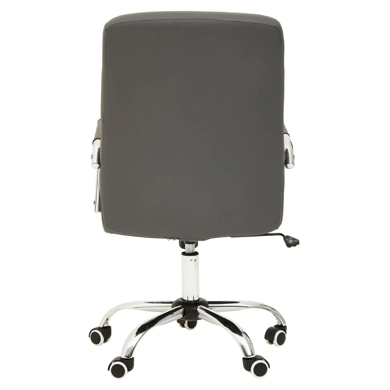 Brent Faux Leather Home And Office Chair In Grey
