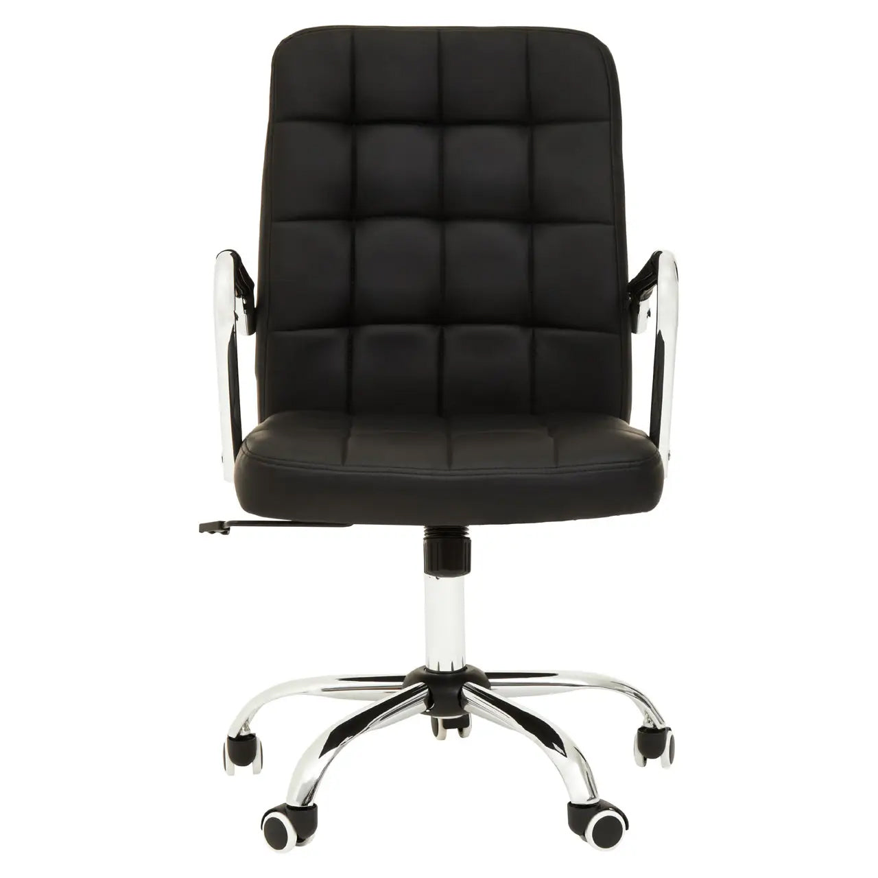 Brent Tufted Faux Leather Home And Office Chair In Black