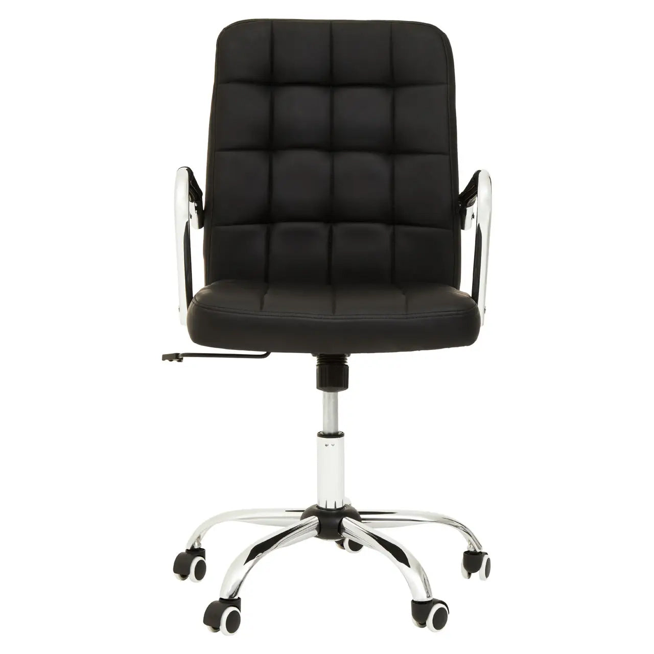 Brent Tufted Faux Leather Home And Office Chair In Black