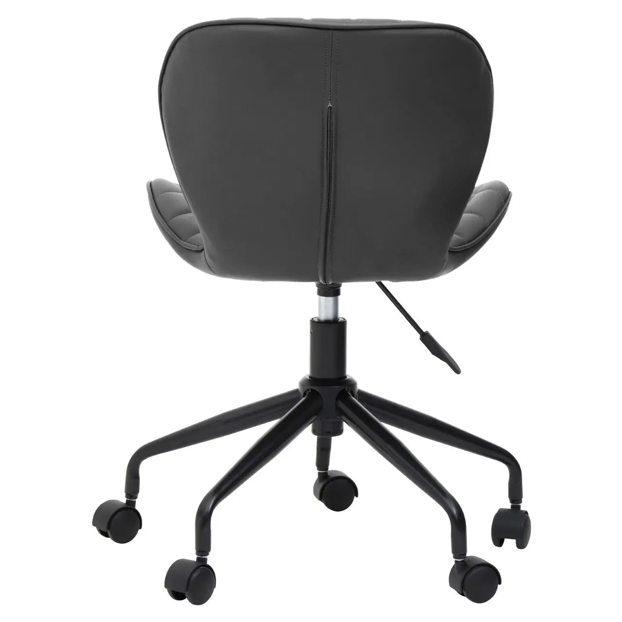 Brent Faux Leather Home And Office Chair In Black With Black Base